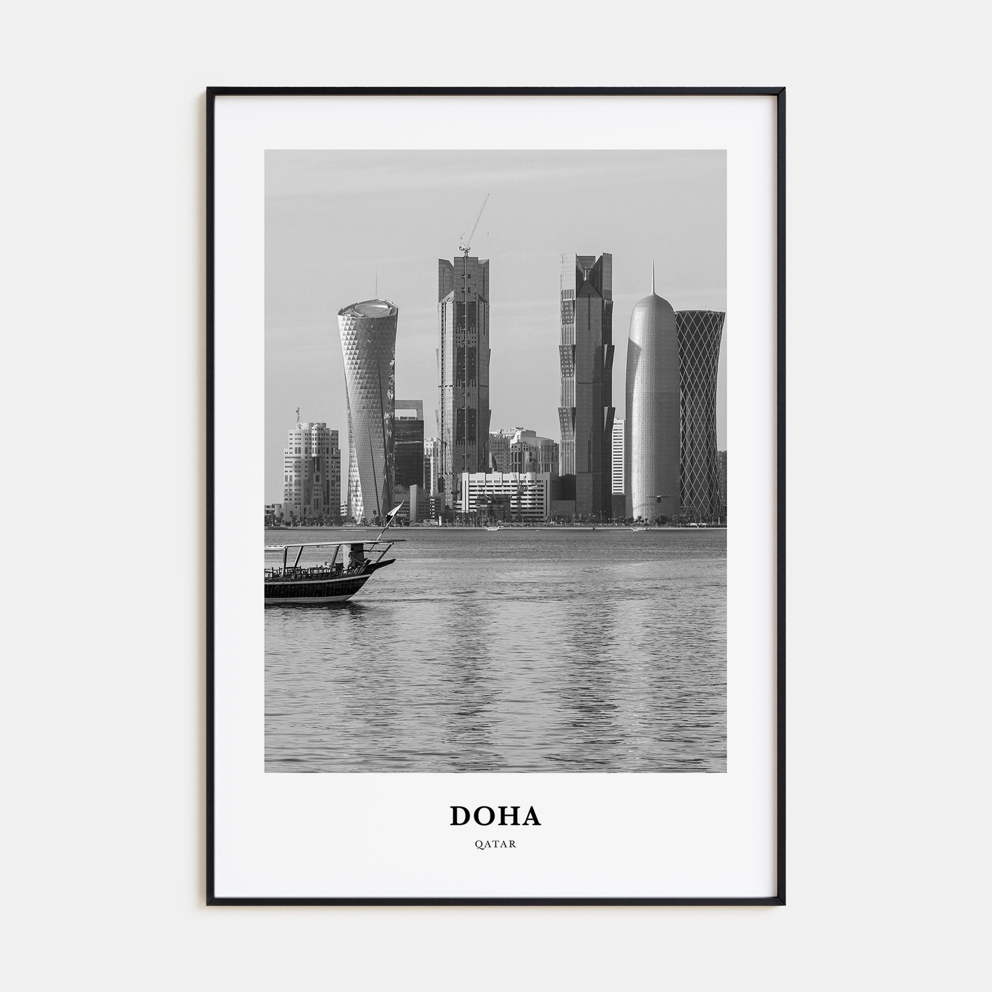 Doha Portrait B&W Poster