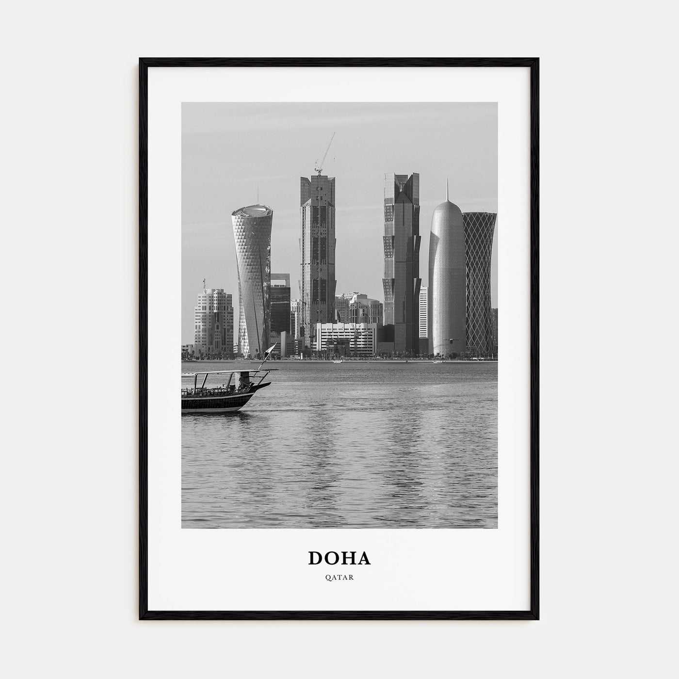 Doha Portrait B&W Poster
