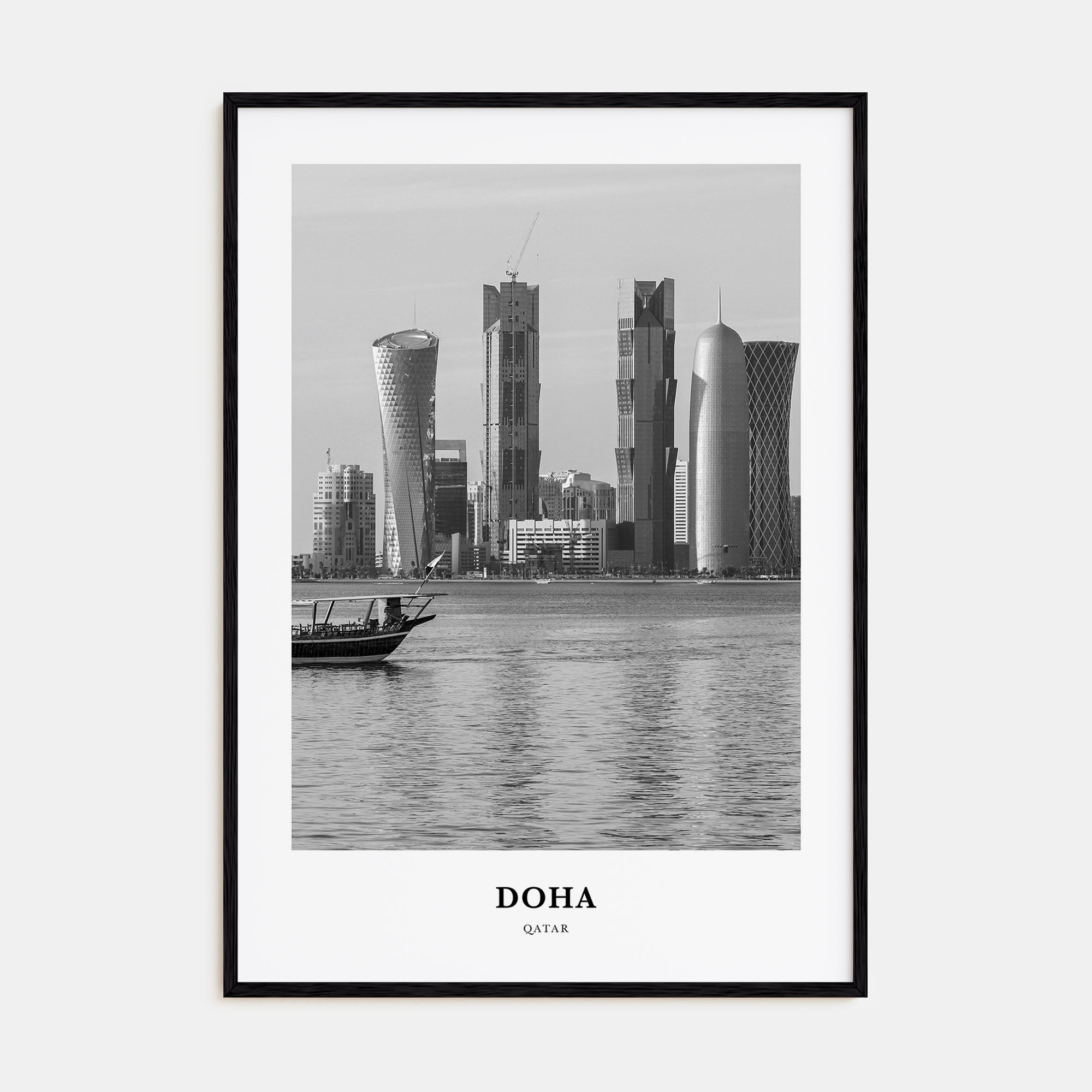 Doha Portrait B&W Poster