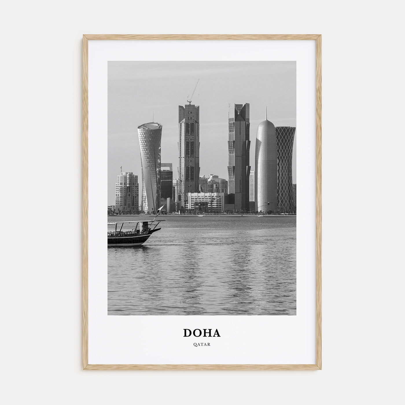 Doha Portrait B&W Poster