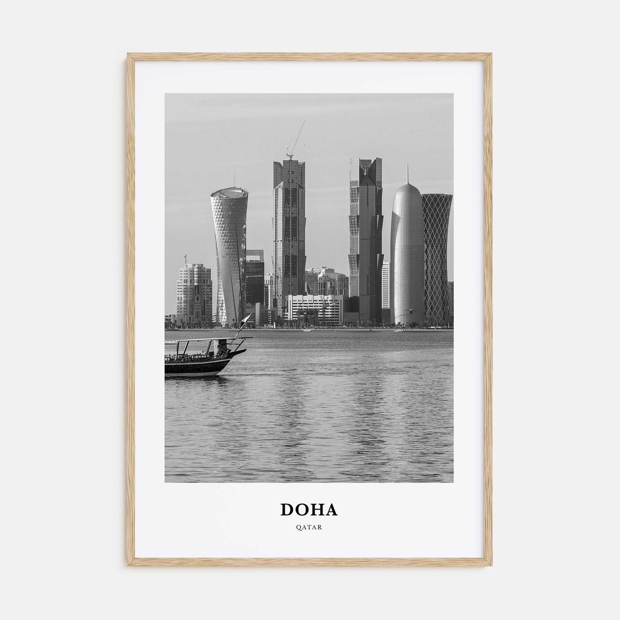 Doha Portrait B&W Poster