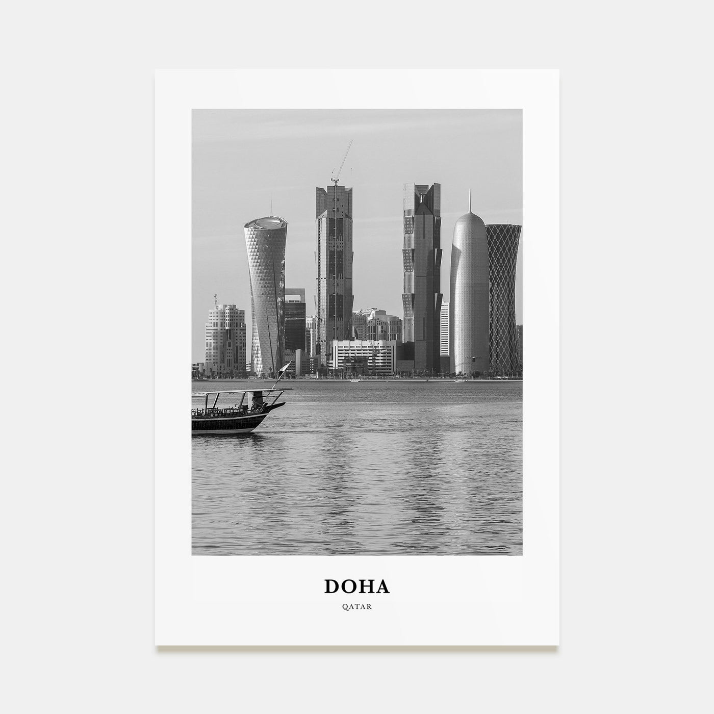 Doha Portrait B&W Poster