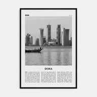 Doha Travel B&W Poster