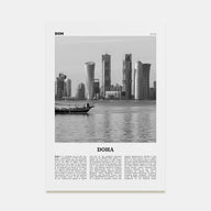 Doha Travel B&W Poster