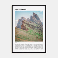 Dolomites Travel Color Poster