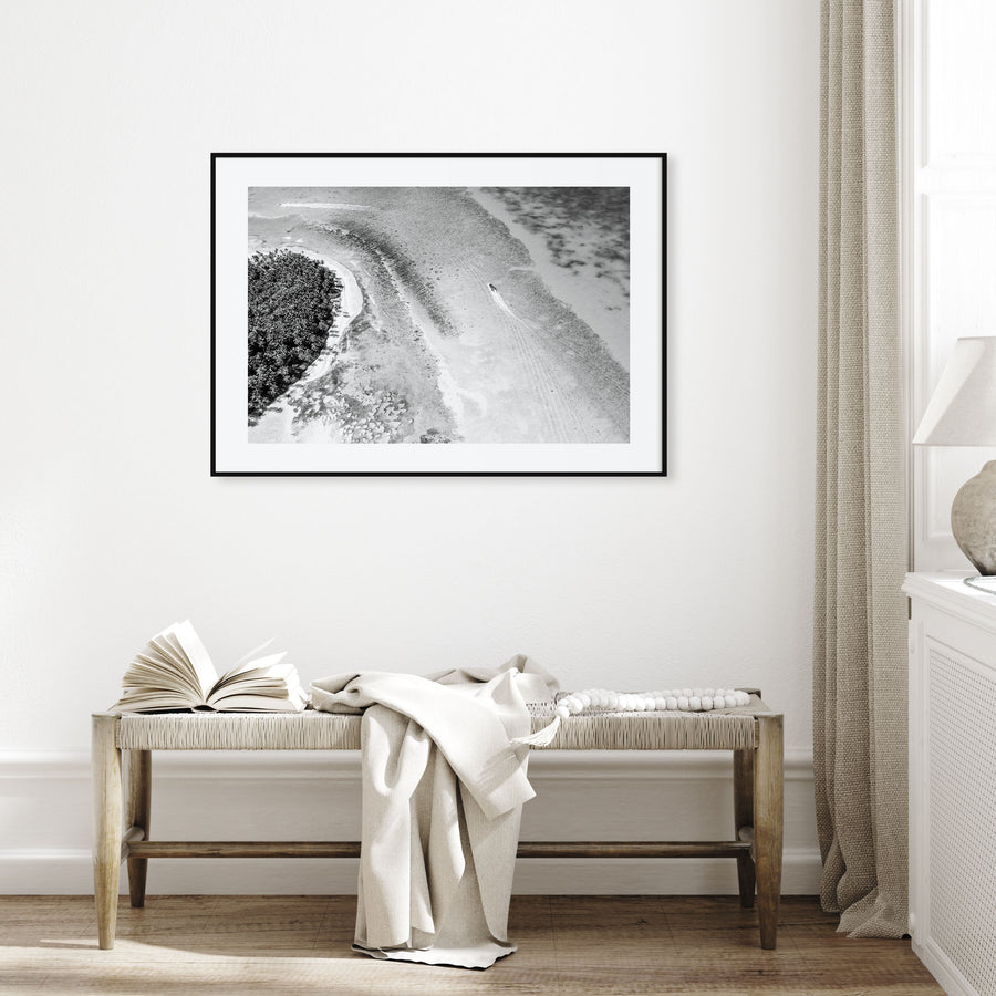 Dominican Republic Landscape B&W Poster