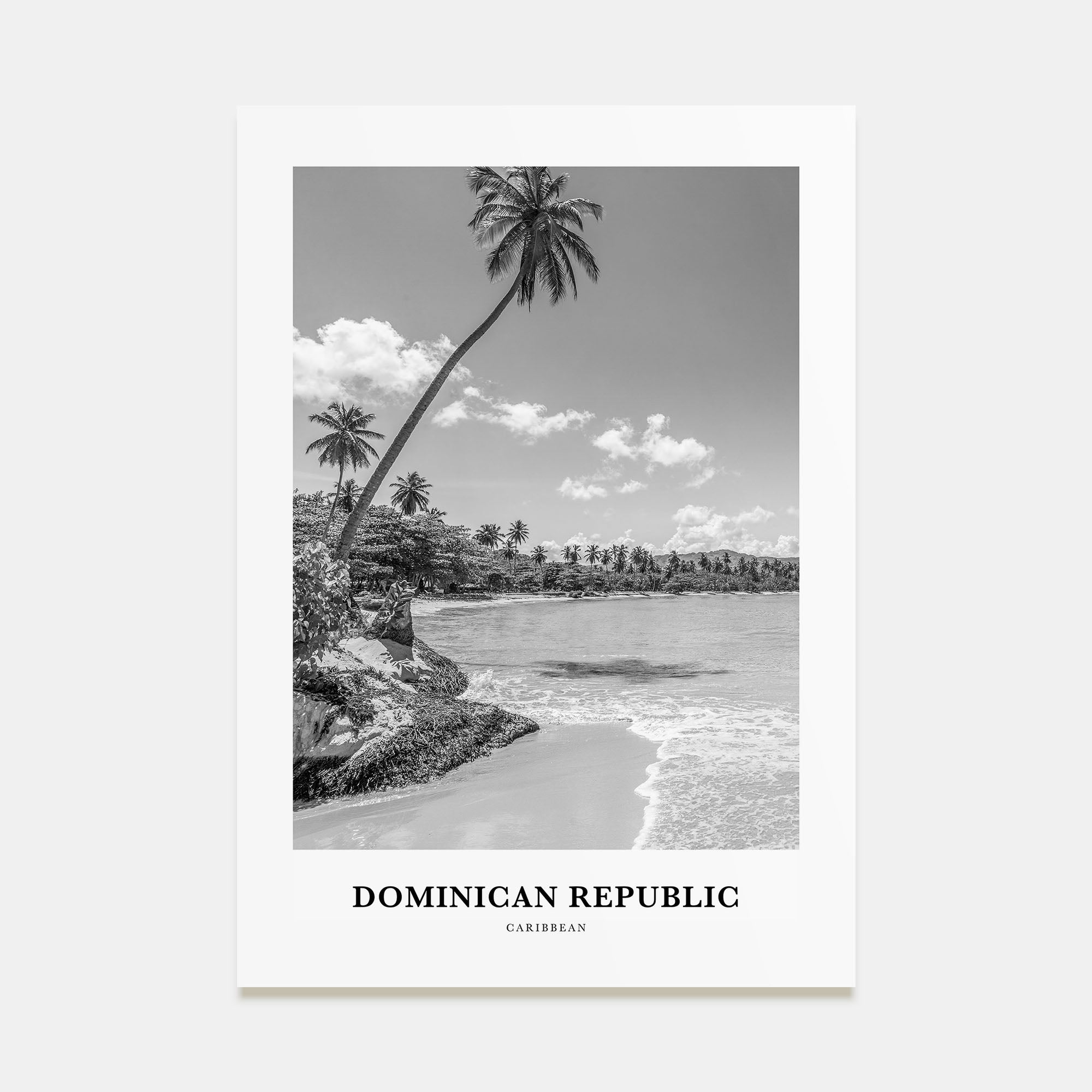 Dominican Republic Portrait B&W No 1 Poster
