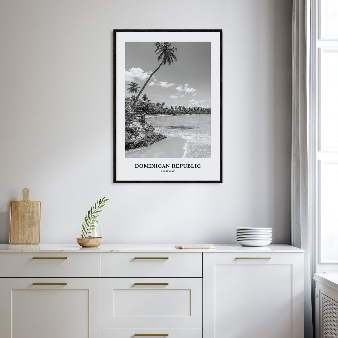 Dominican Republic Portrait B&W No 1 Poster