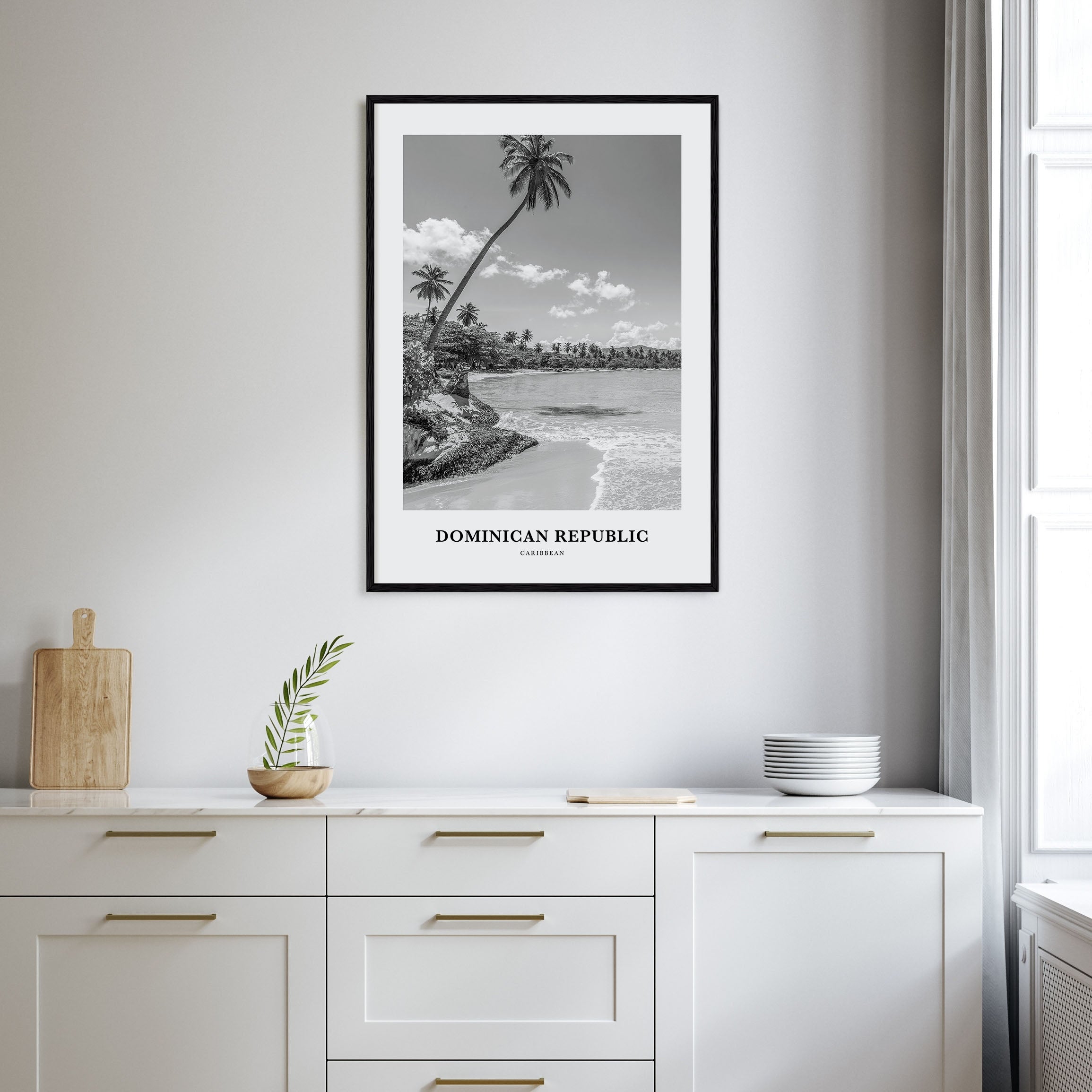 Dominican Republic Portrait B&W No 1 Poster