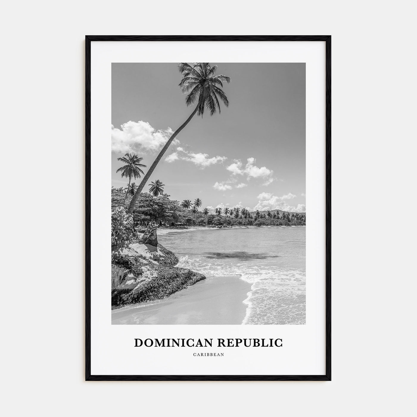Dominican Republic Portrait B&W No 1 Poster
