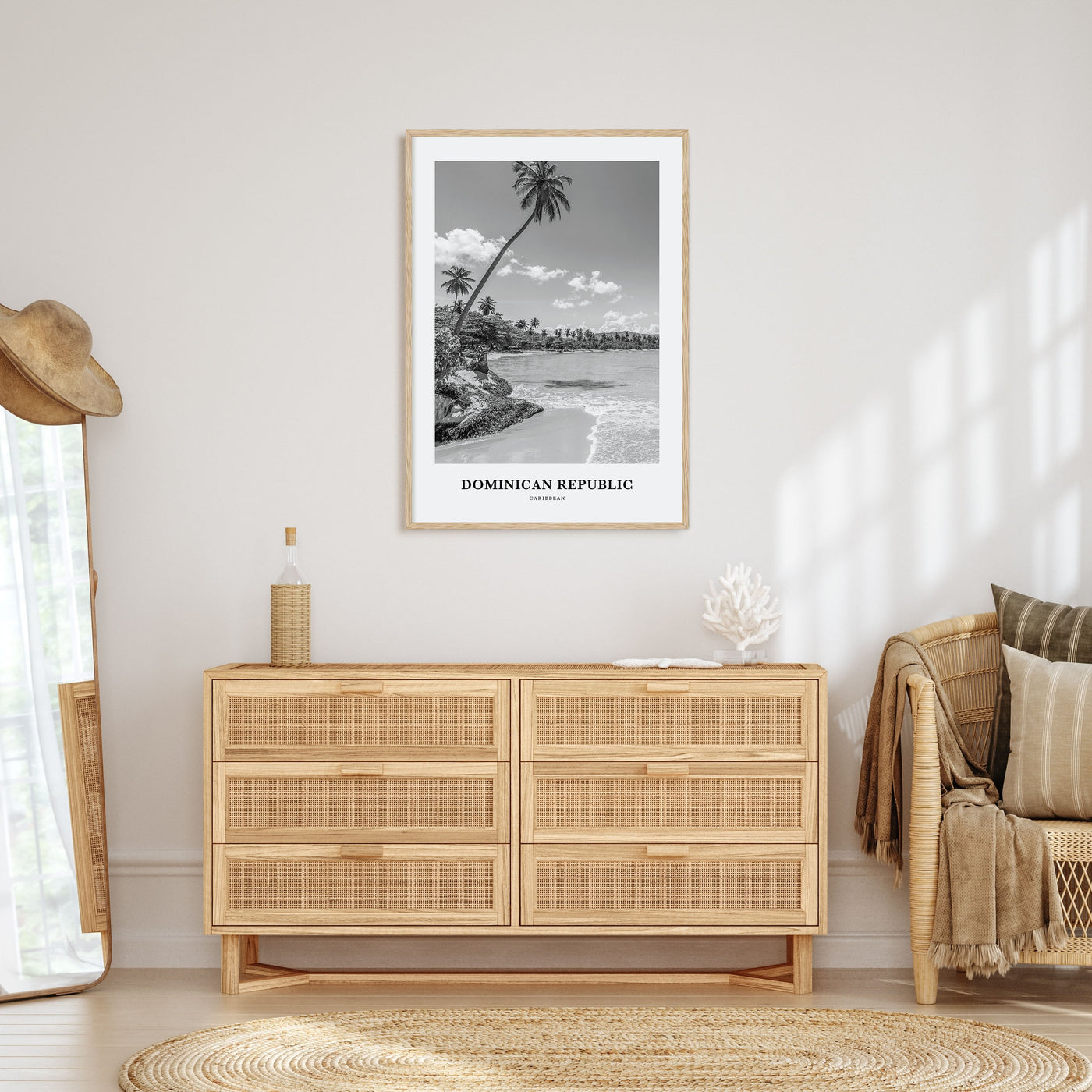Dominican Republic Portrait B&W No 1 Poster
