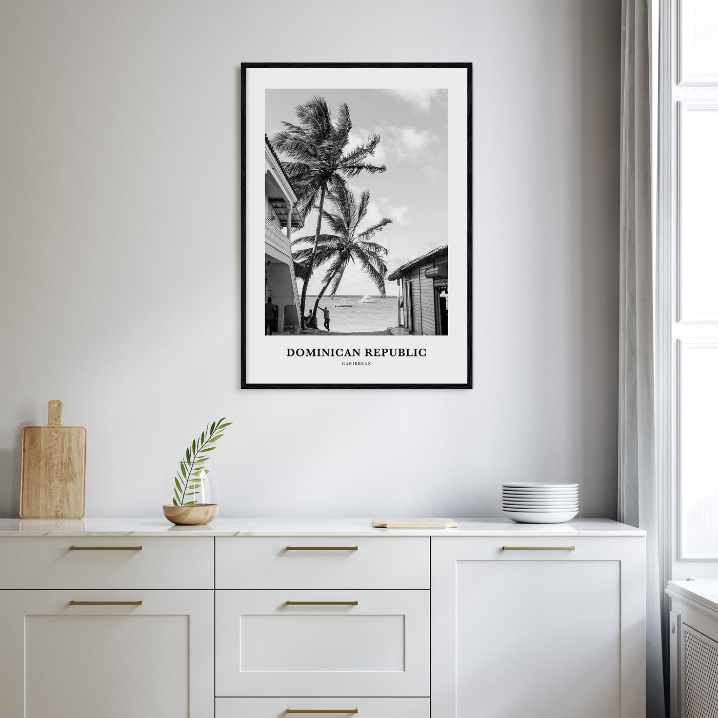 Dominican Republic Portrait B&W No 3 Poster