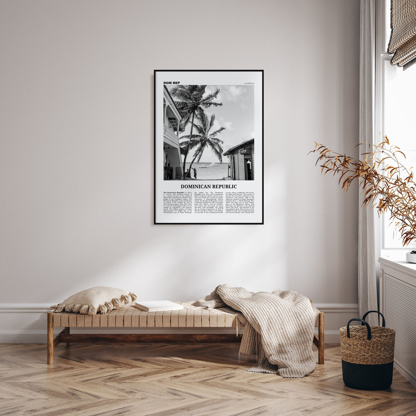 Dominican Republic Travel B&W No 1 Poster