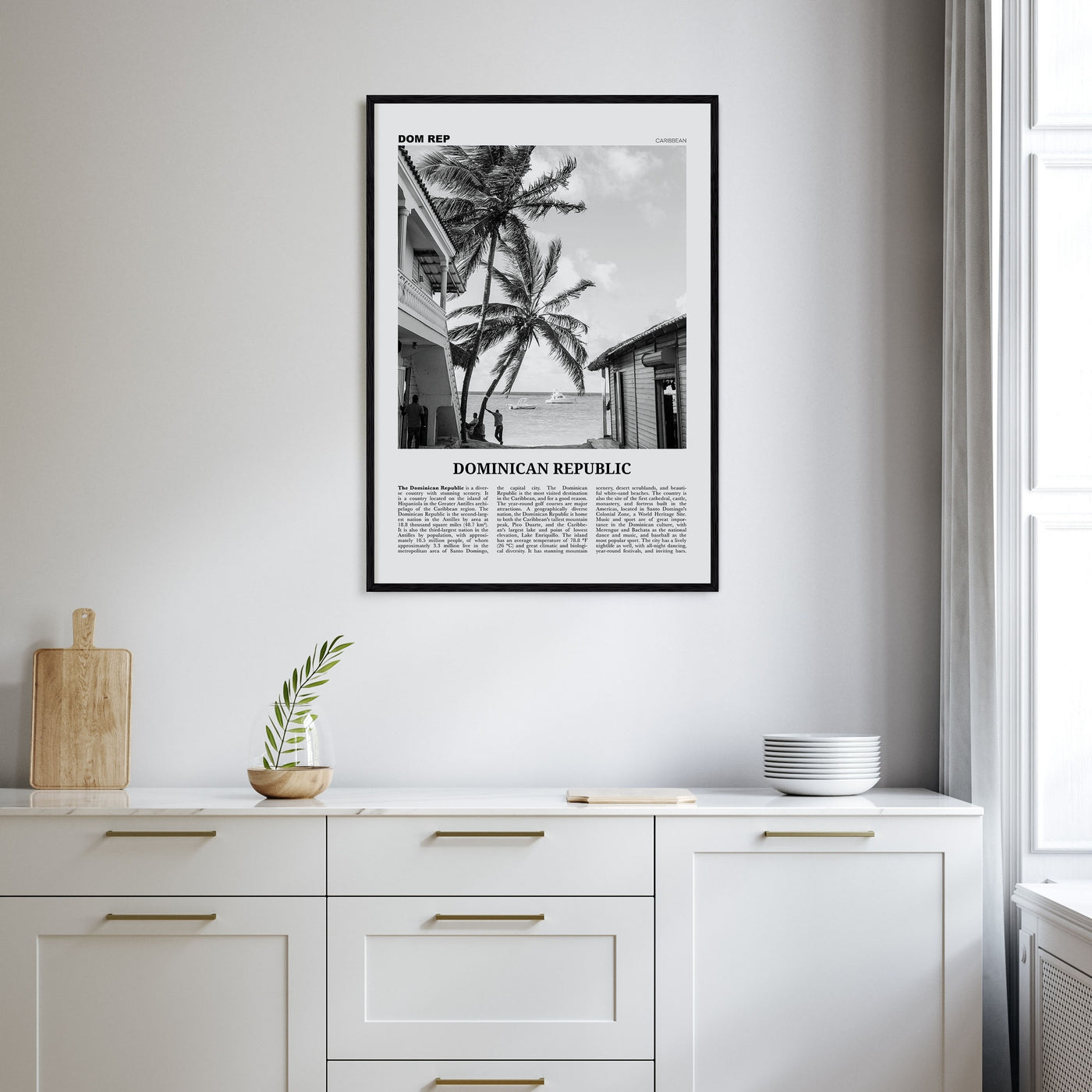 Dominican Republic Travel B&W No 1 Poster