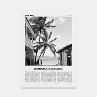 Dominican Republic Travel B&W No 1 Poster
