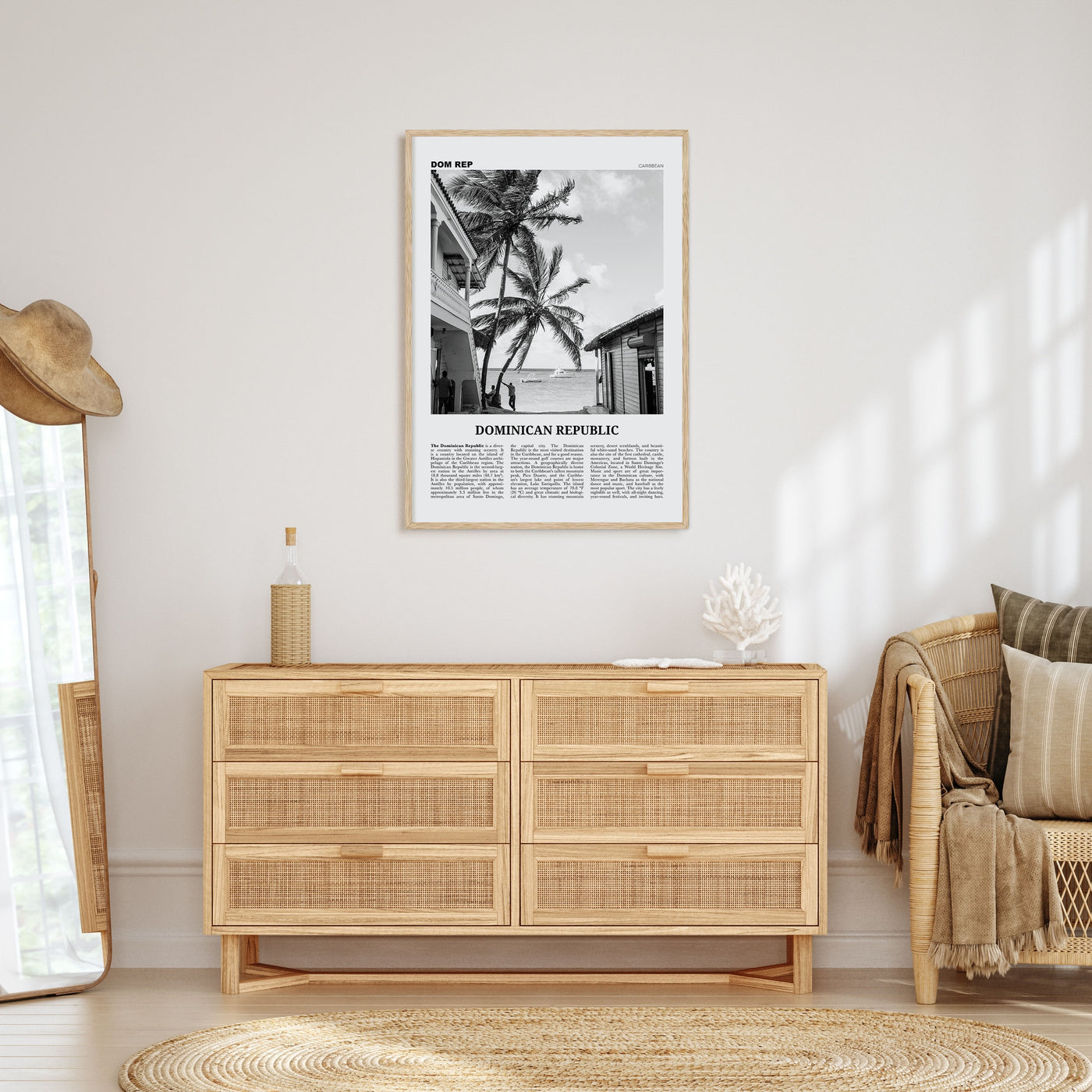 Dominican Republic Travel B&W No 1 Poster