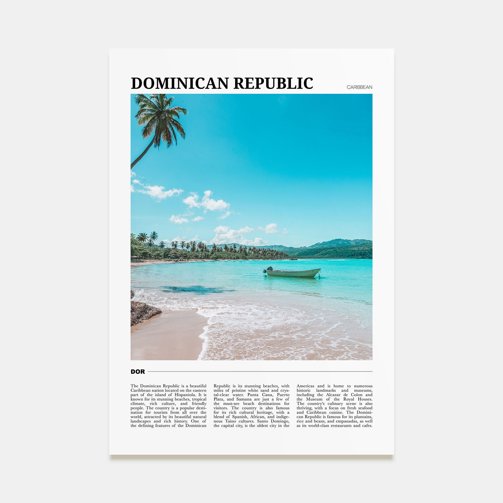 Dominican Republic Travel Color Poster