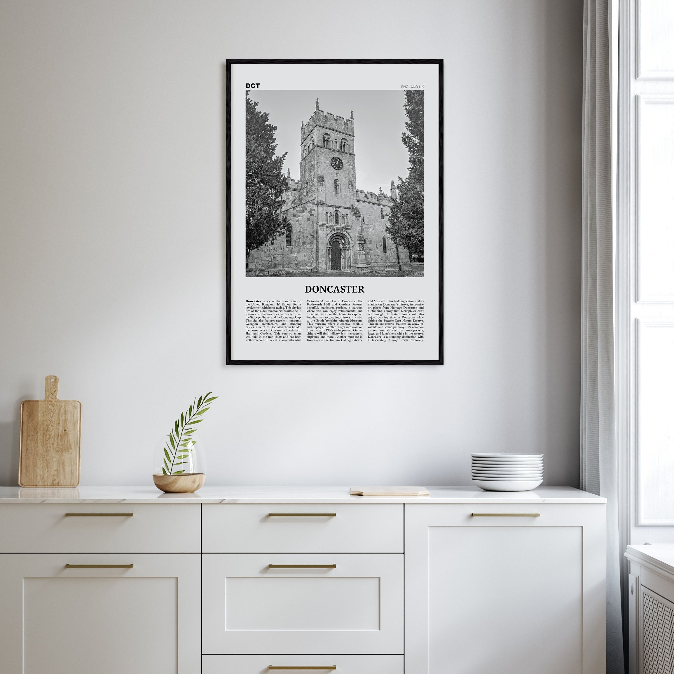 Doncaster Travel B&W Poster