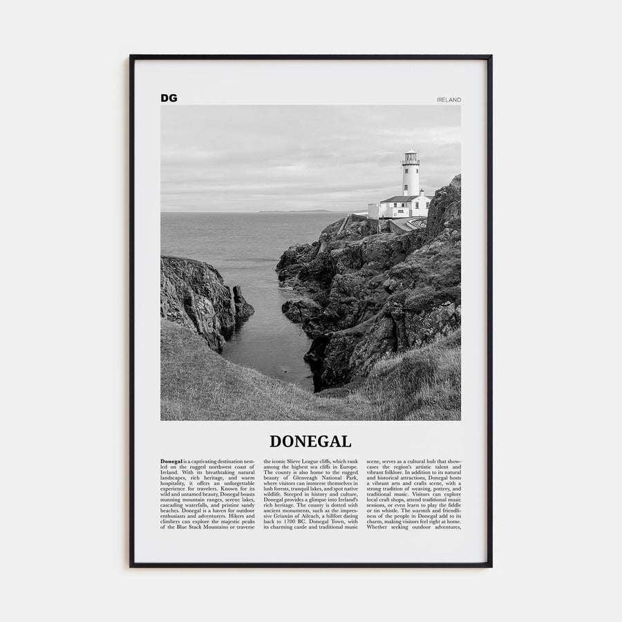 Donegal Travel B&W Poster