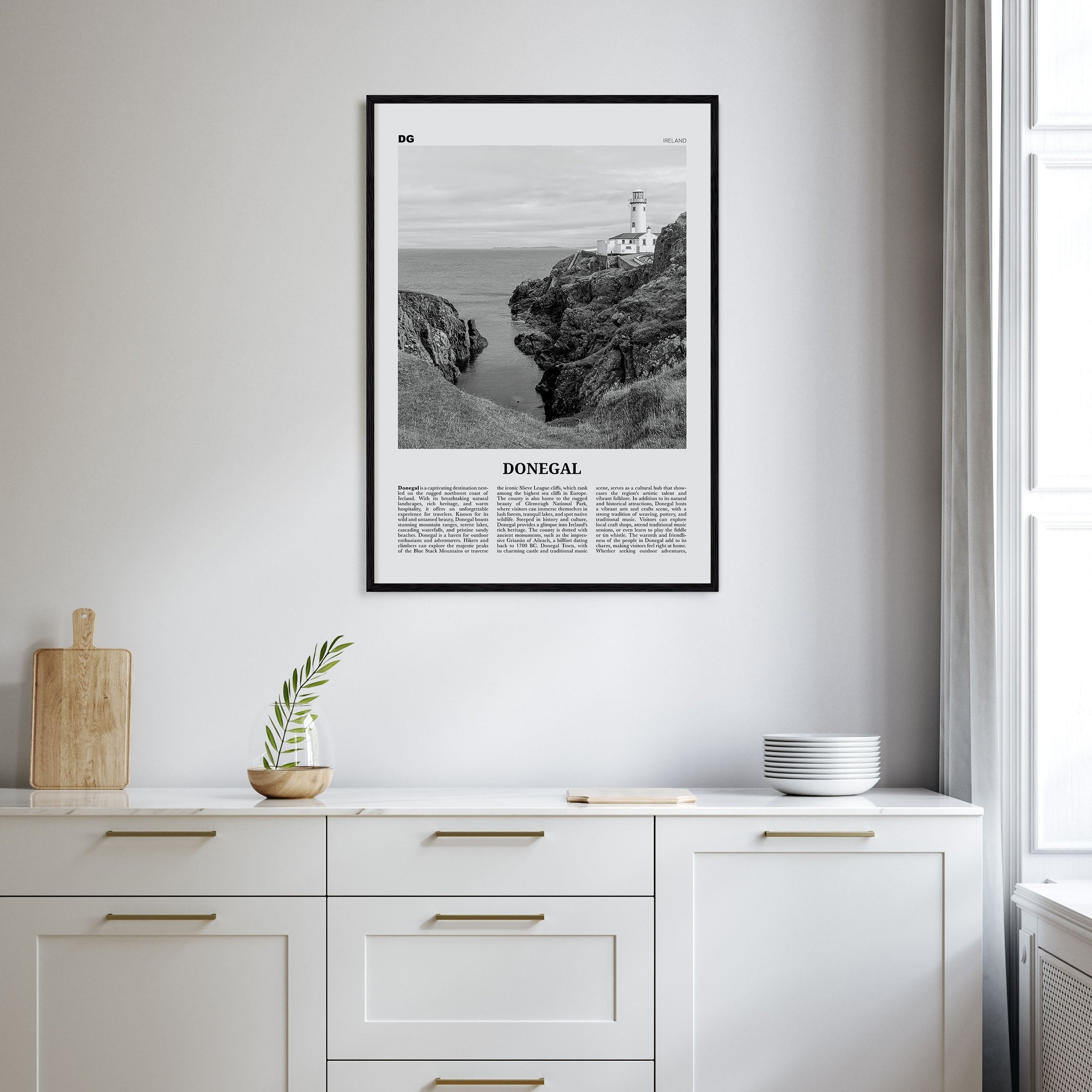 Donegal Travel B&W Poster