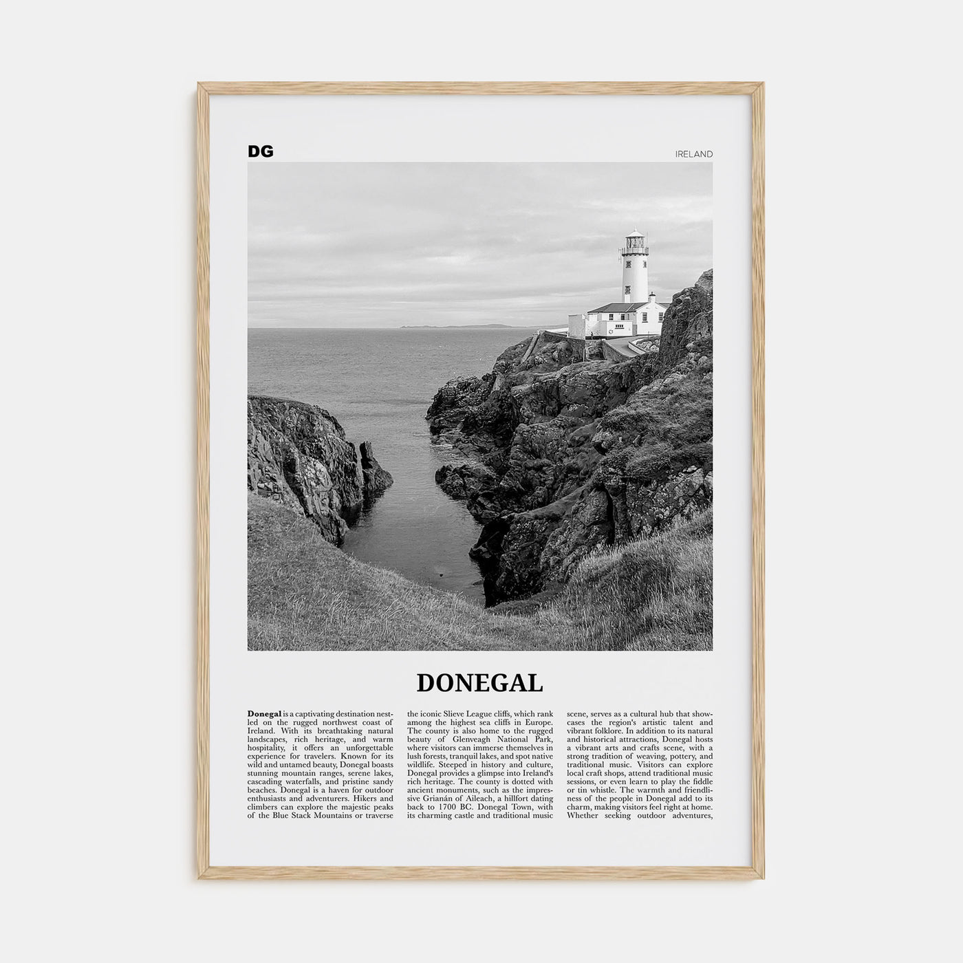 Donegal Travel B&W Poster