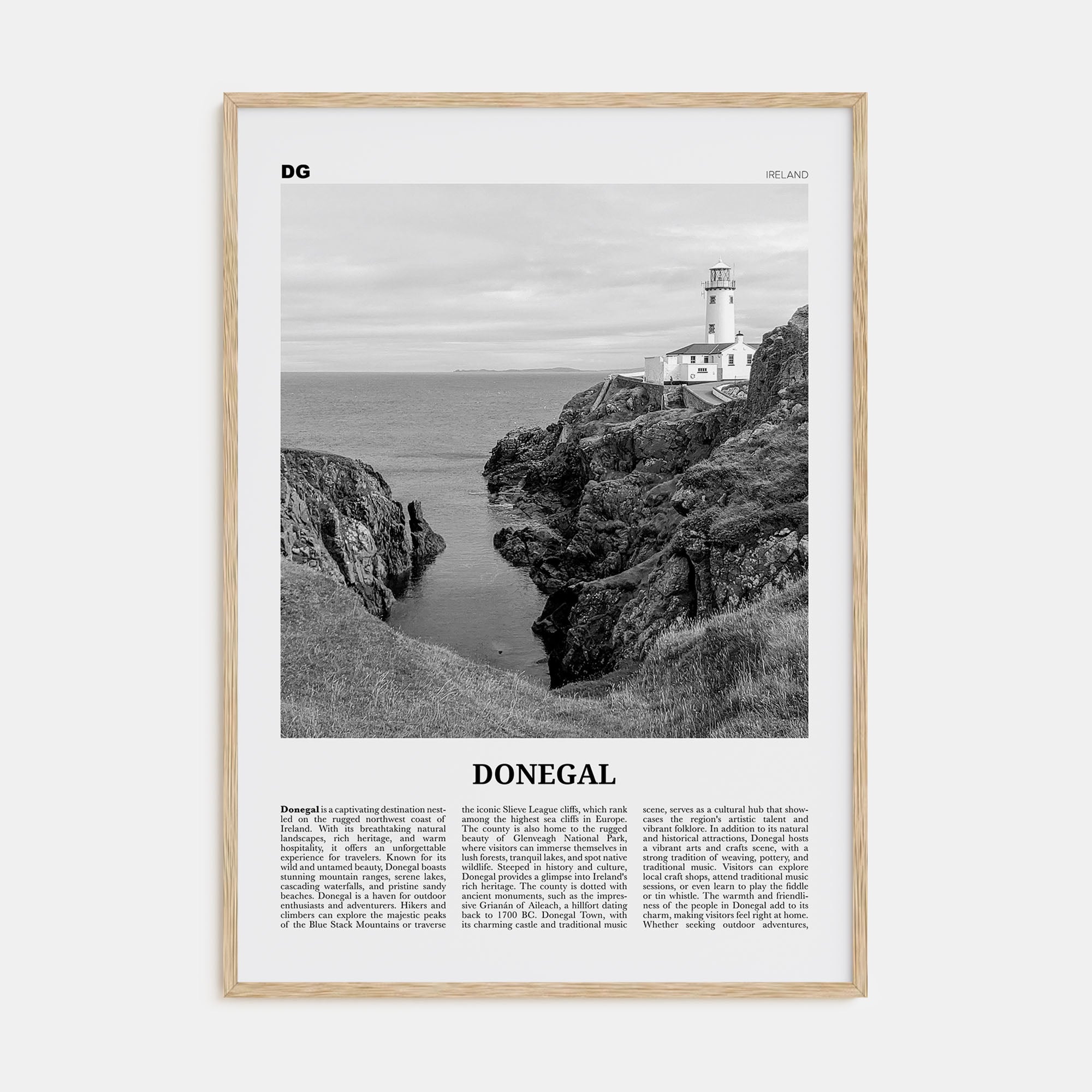 Donegal Travel B&W Poster