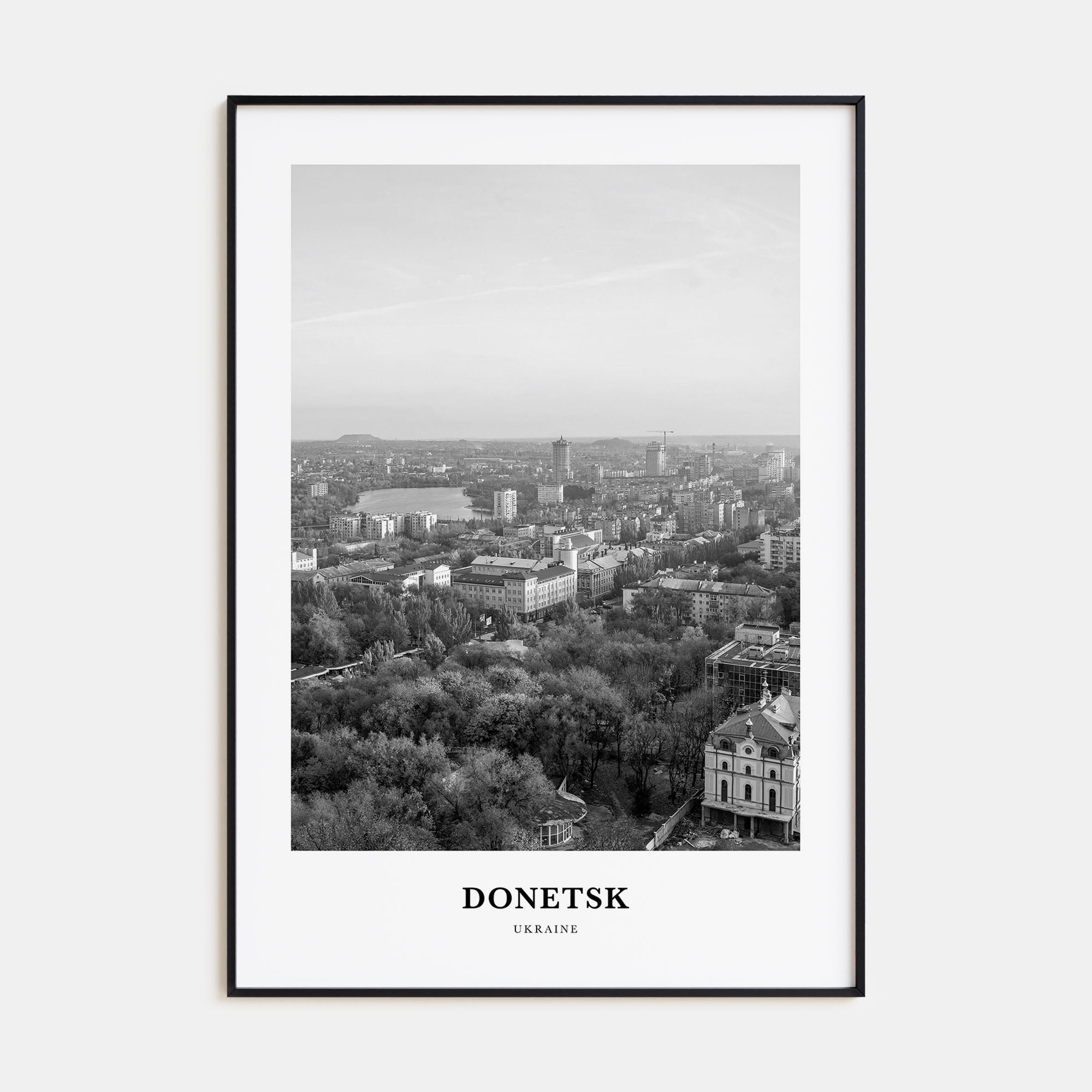 Donetsk Portrait B&W Poster
