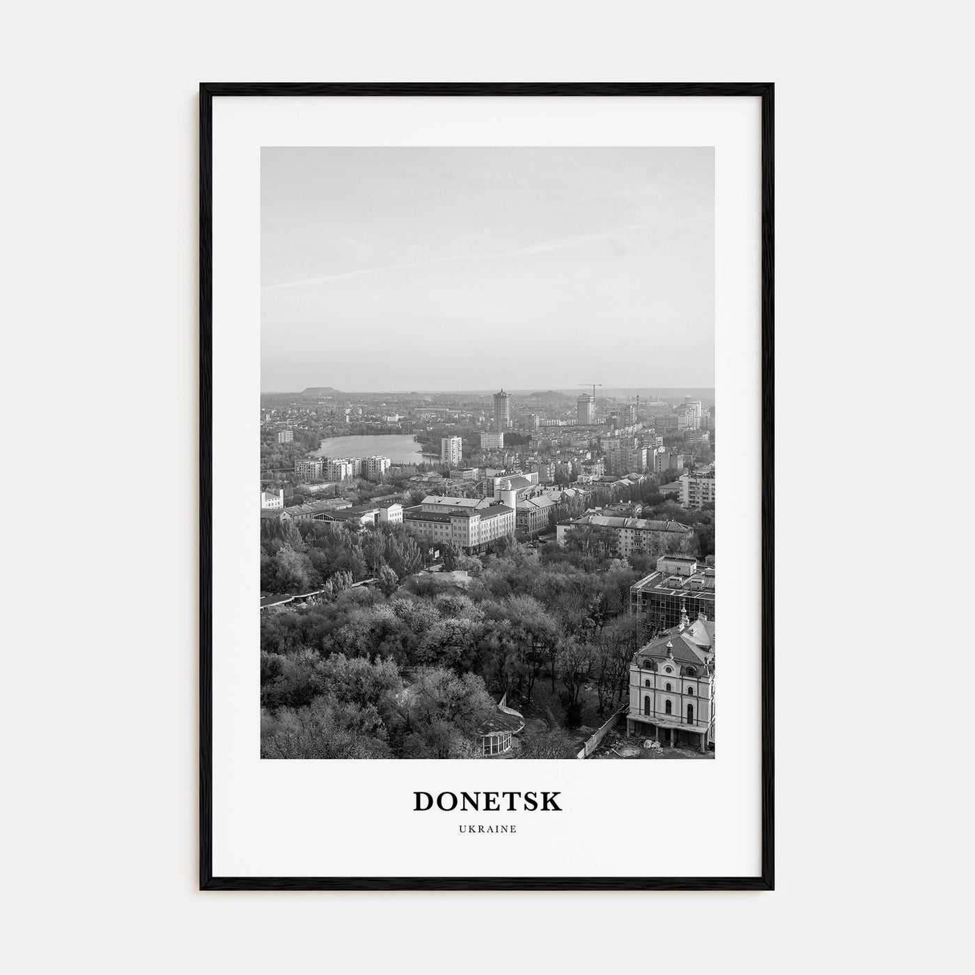 Donetsk Portrait B&W Poster