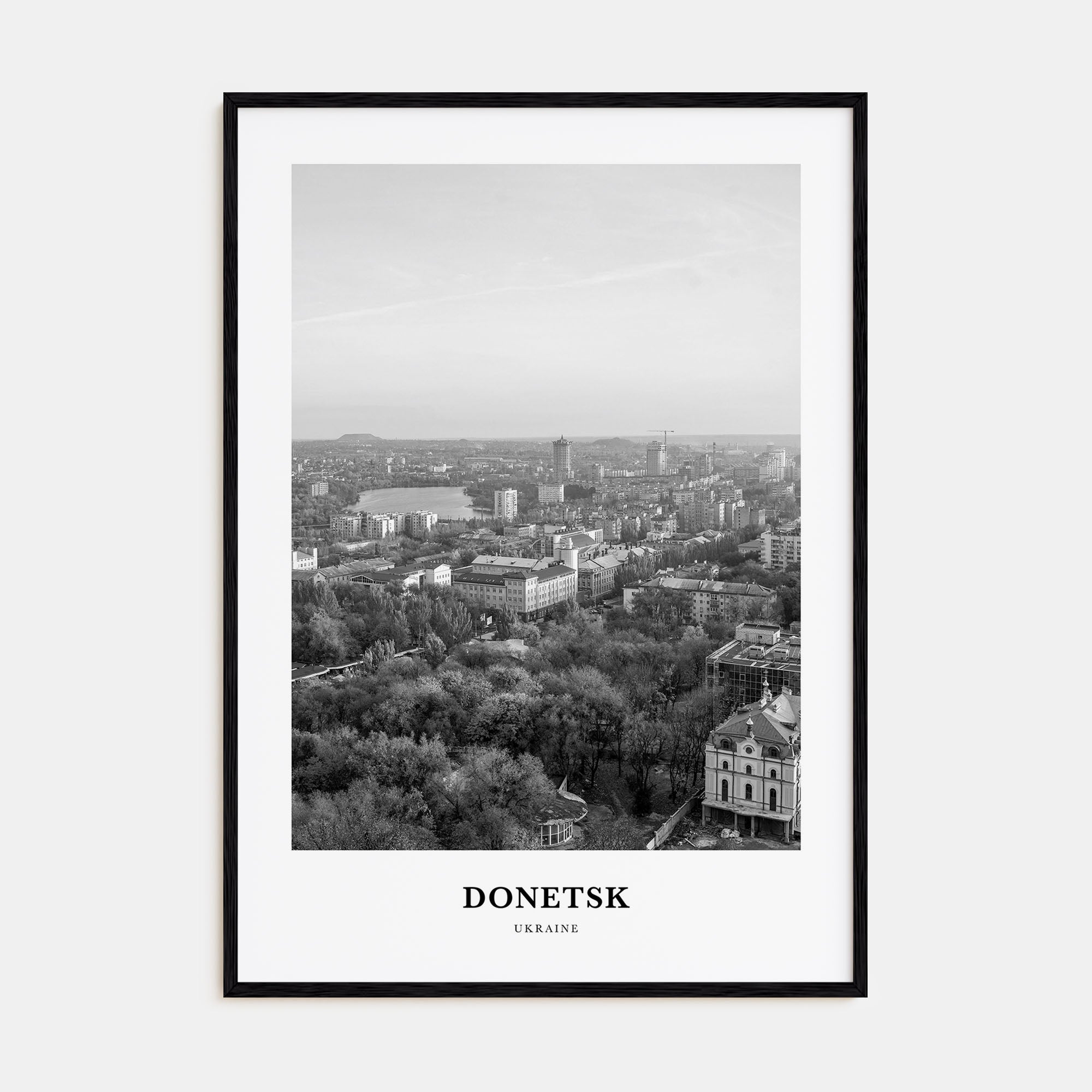Donetsk Portrait B&W Poster