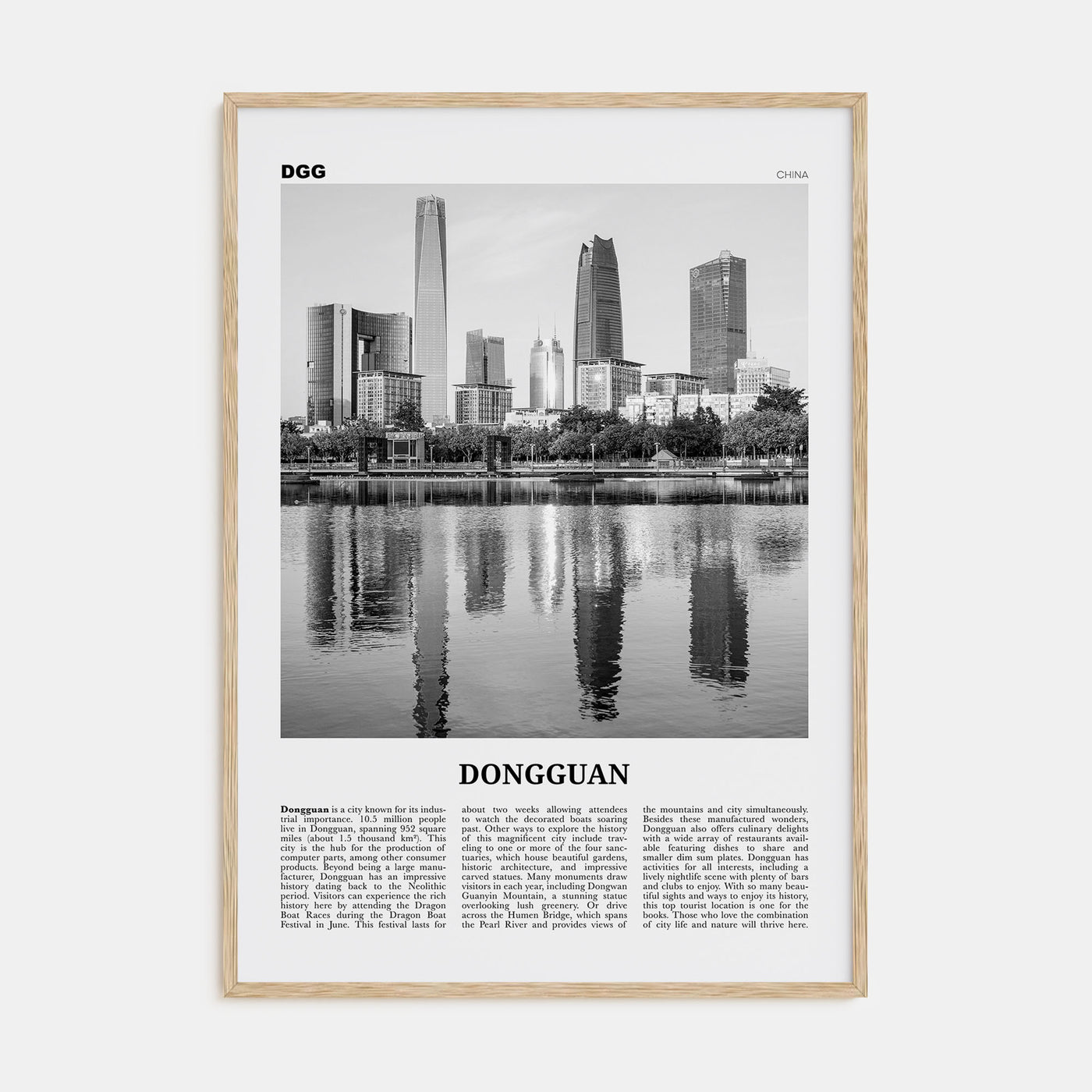 Dongguan Travel B&W Poster