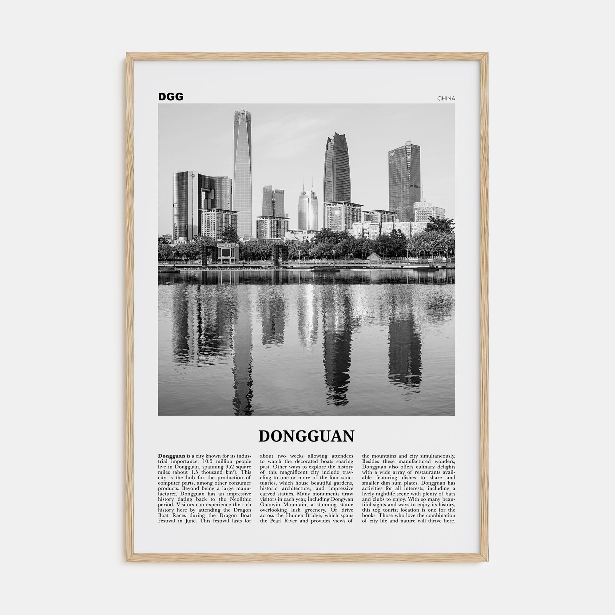 Dongguan Travel B&W Poster
