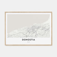 Donostia Map Landscape Poster