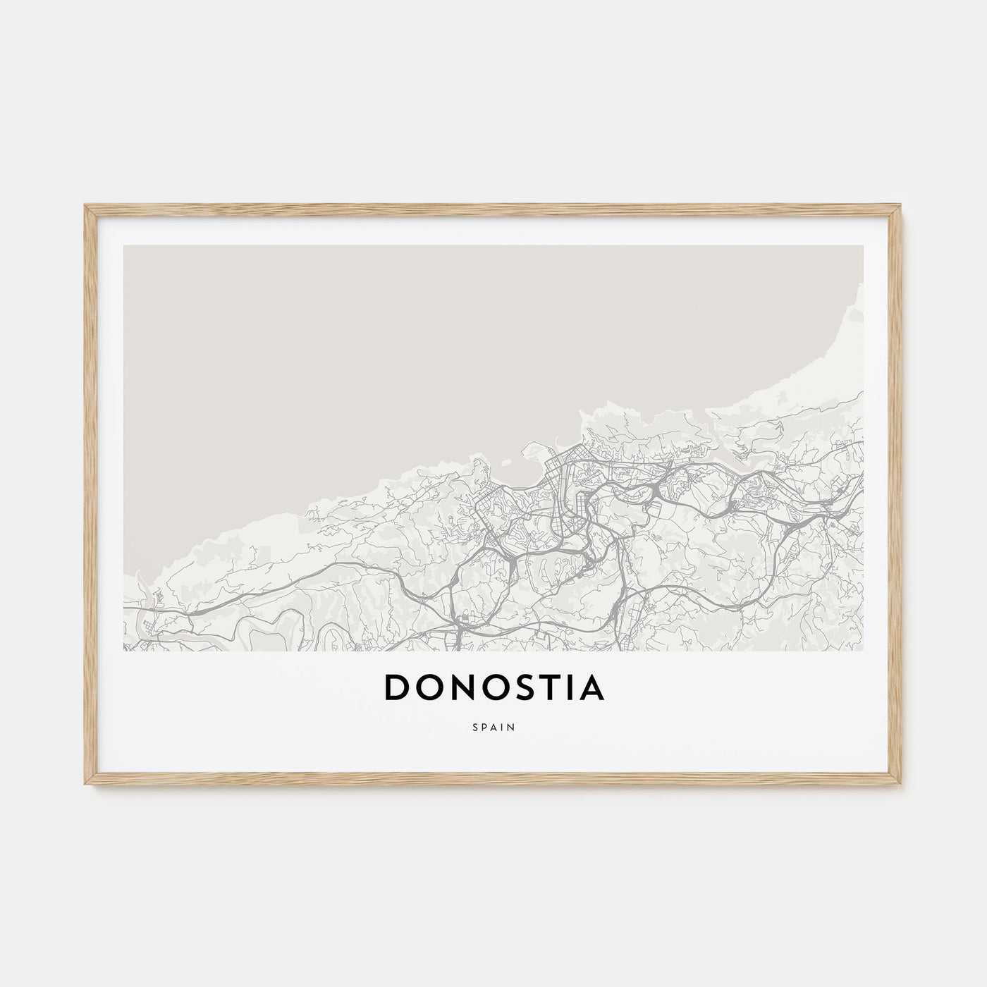 Donostia Map Landscape Poster