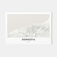 Donostia Map Landscape Poster