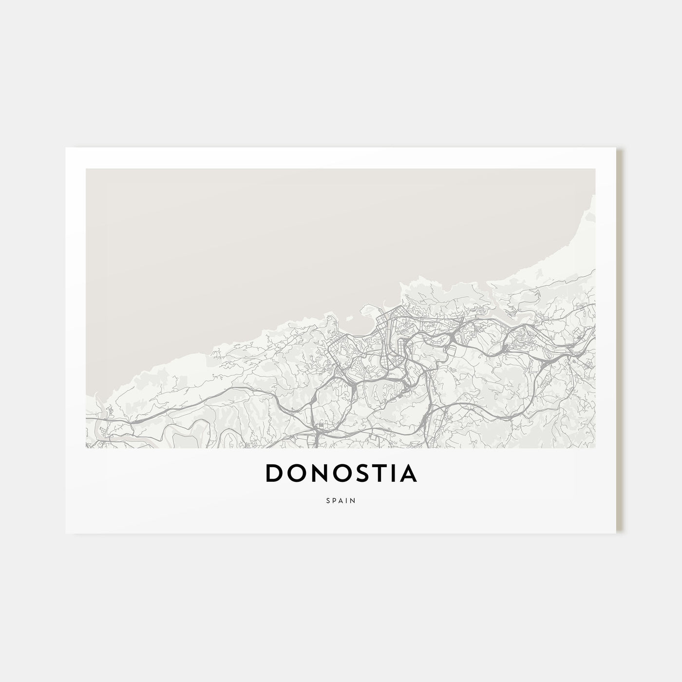 Donostia Map Landscape Poster