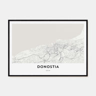 Donostia Map Landscape Poster