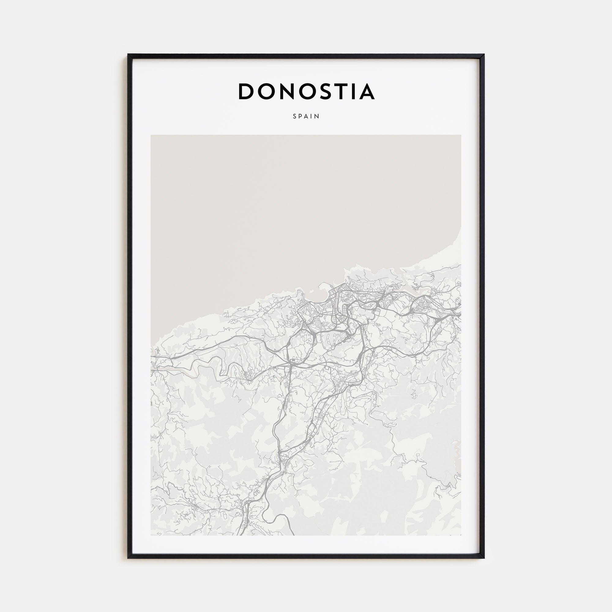Donostia Map Portrait Poster