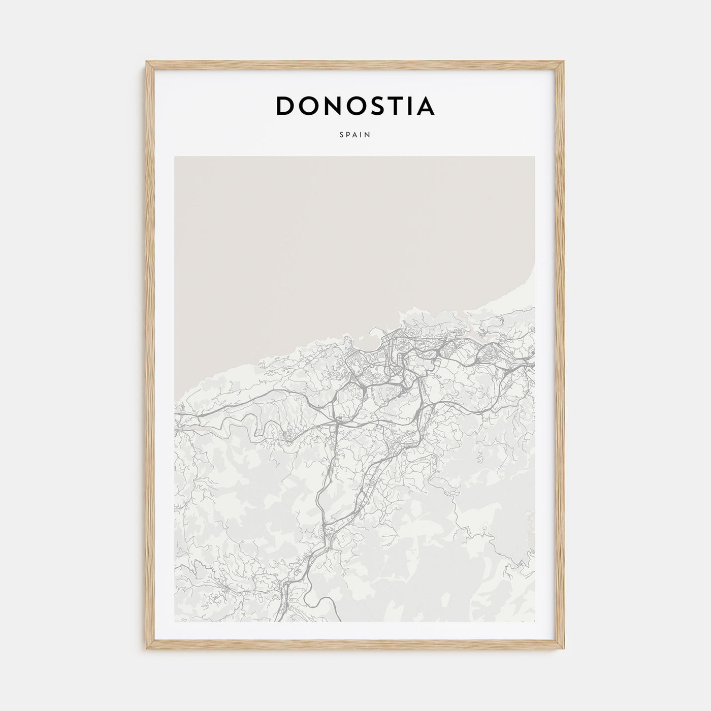 Donostia Map Portrait Poster
