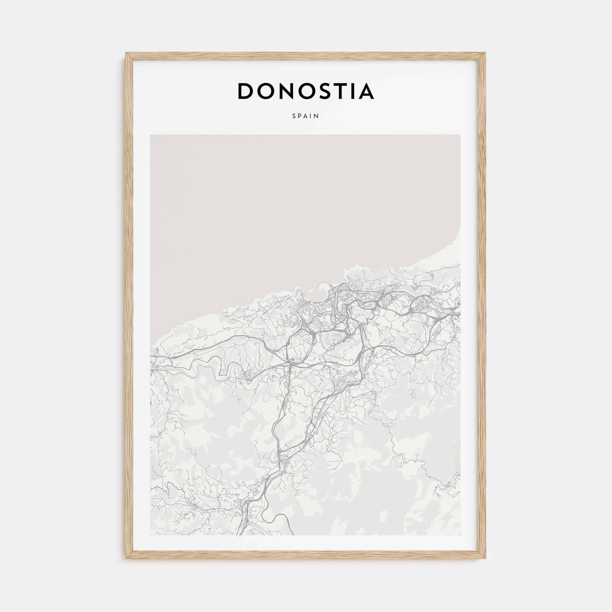 Donostia Map Portrait Poster