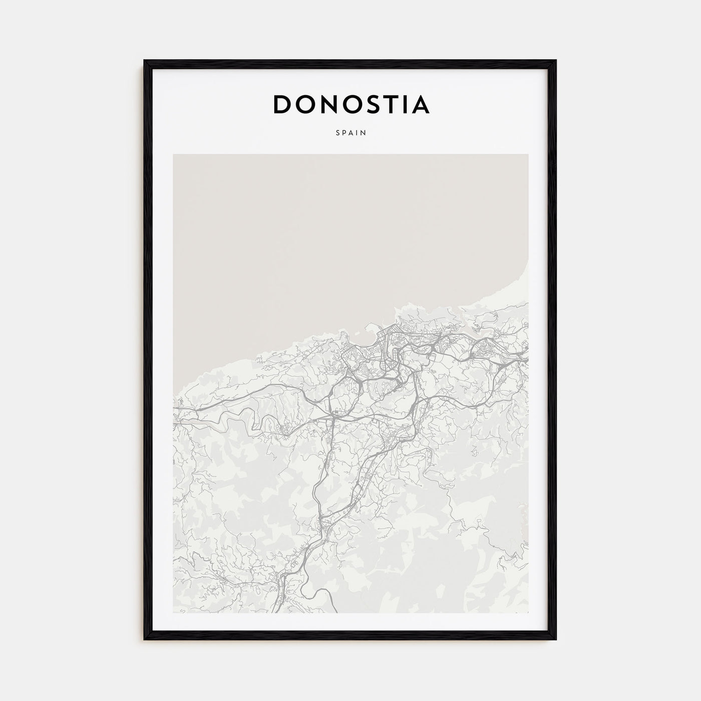 Donostia Map Portrait Poster