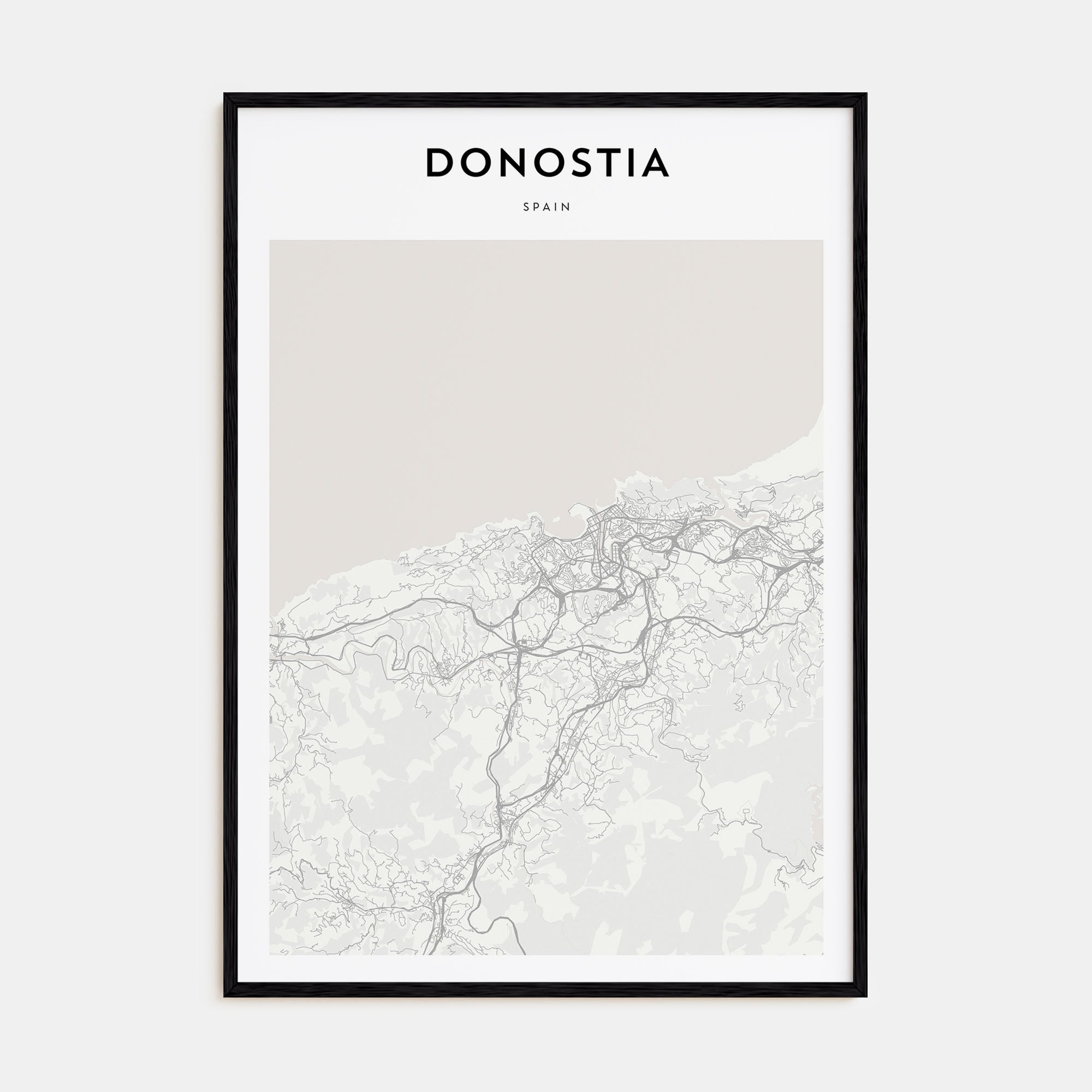 Donostia Map Portrait Poster