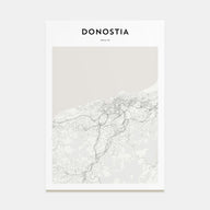 Donostia Map Portrait Poster