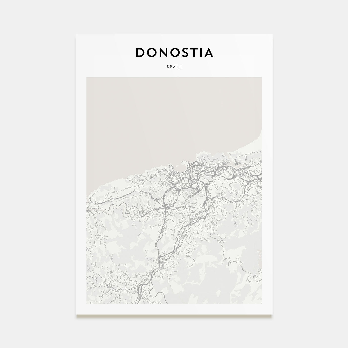 Donostia Map Portrait Poster