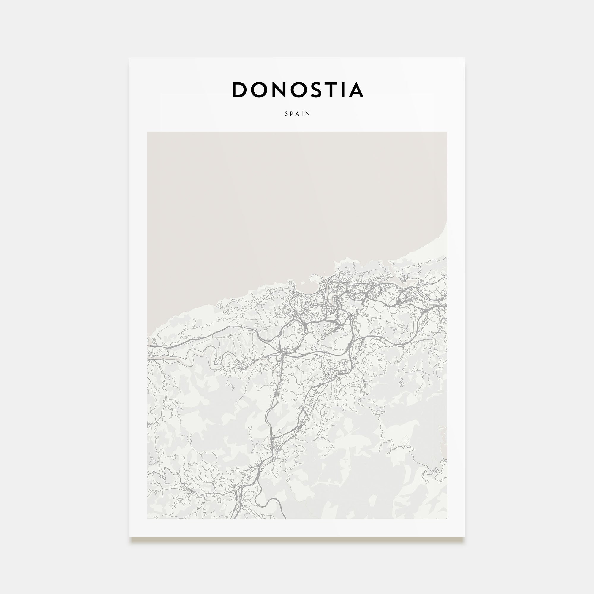 Donostia Map Portrait Poster