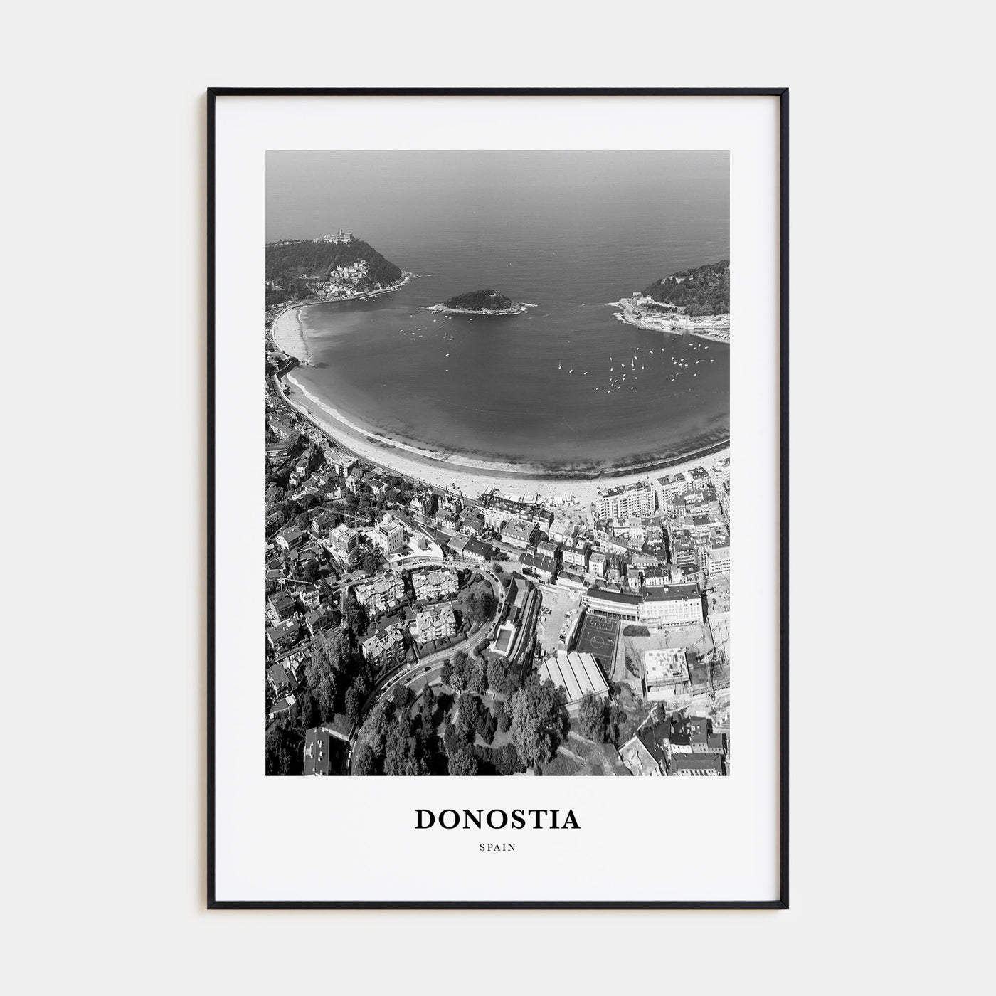 Donostia Portrait B&W Poster