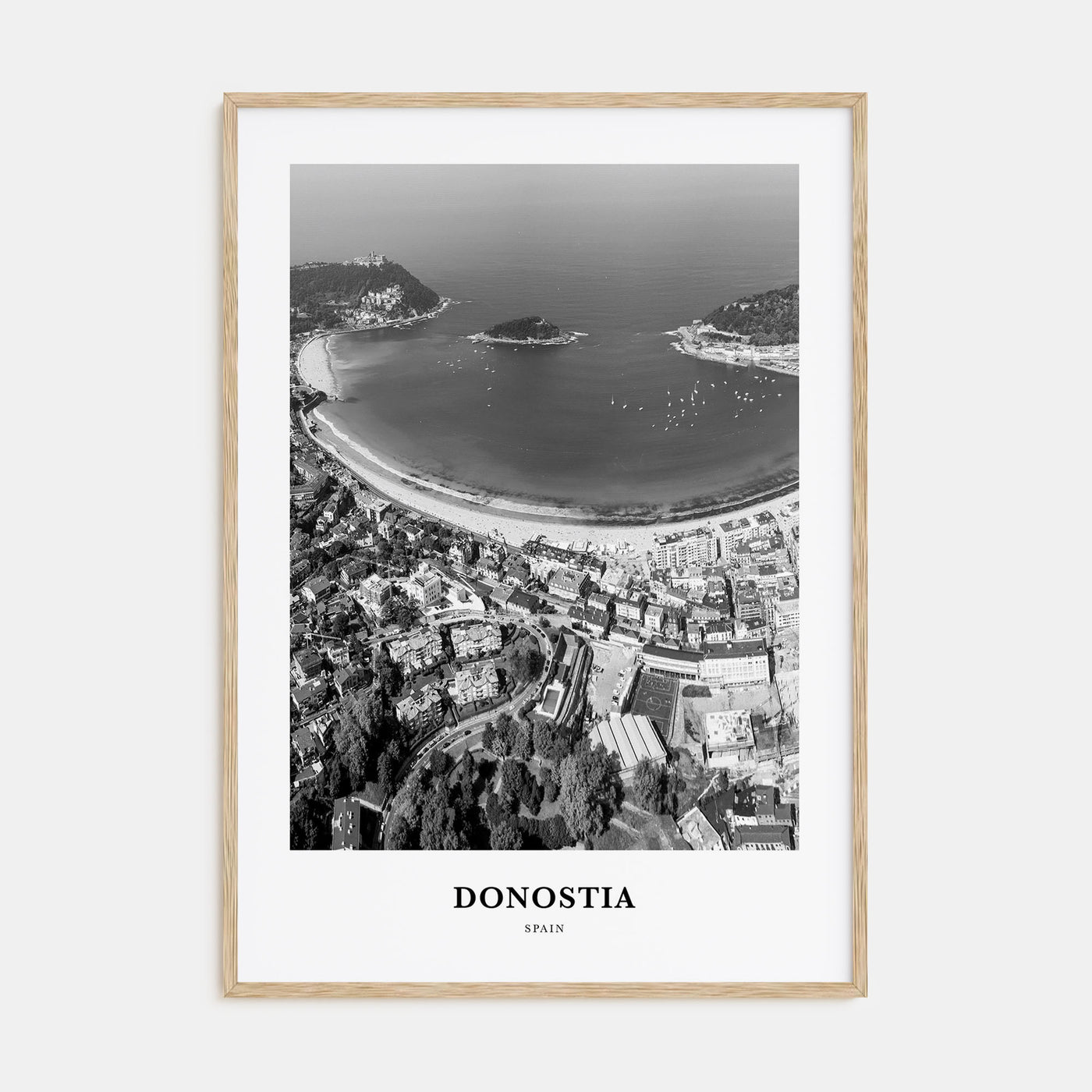 Donostia Portrait B&W Poster