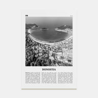 Donostia Travel B&W Poster