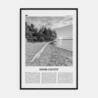 Door County Travel B&W Poster