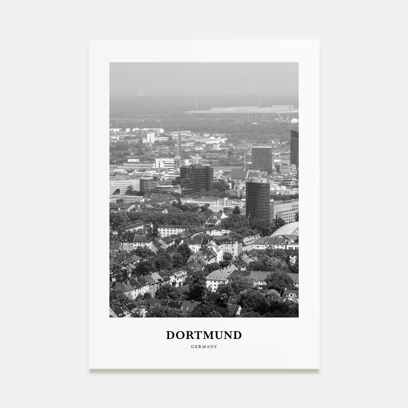 Dortmund Portrait B&W Poster