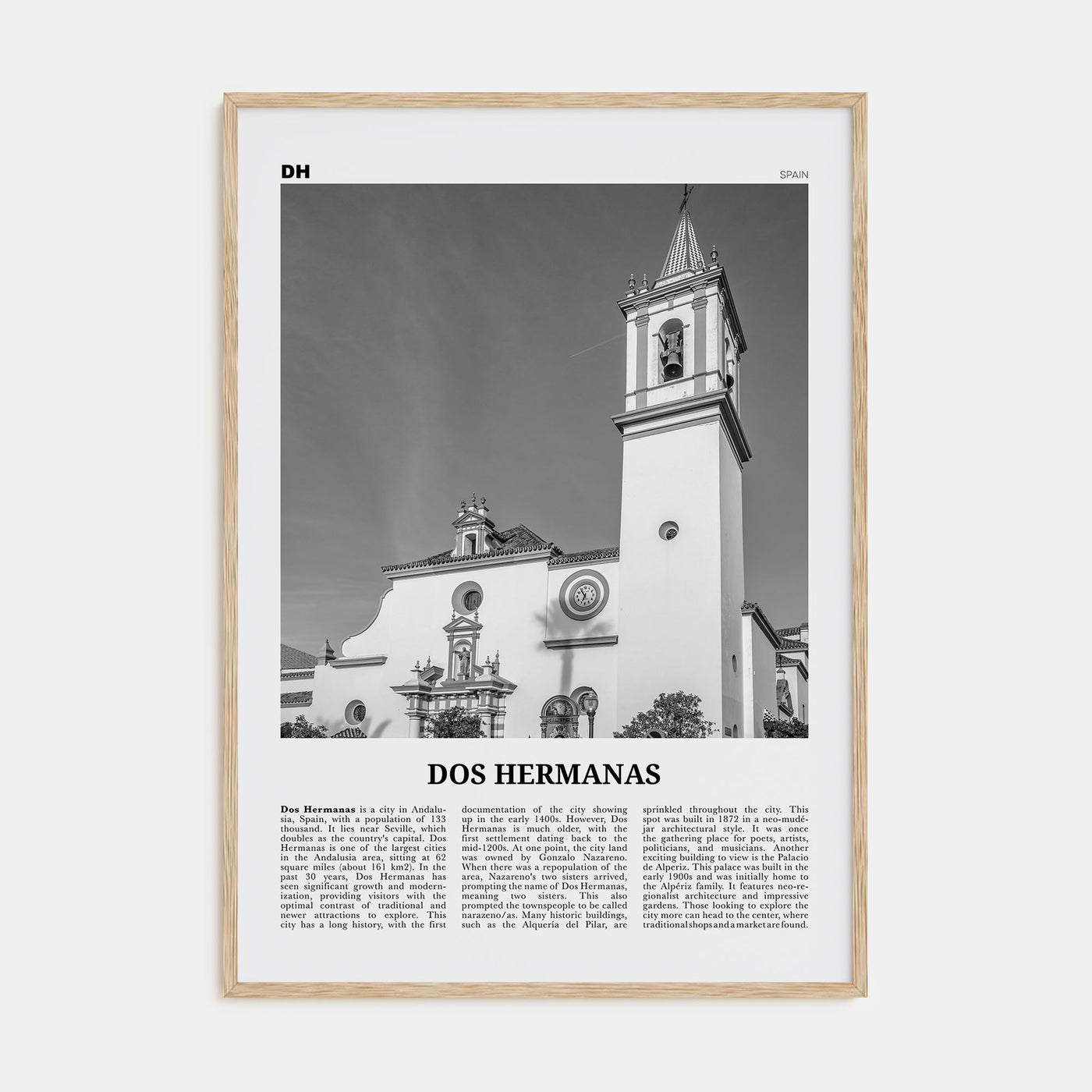 Dos Hermanas Travel B&W Poster